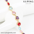 74643 Xuping cuentas de cristal de colores pulseras personalizadas barato